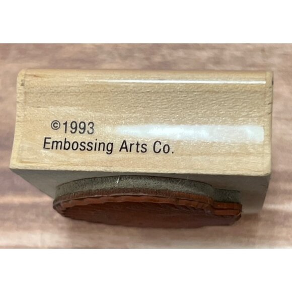 Vintage 1993 Embossing Arts Co. 865-E Scallop Rubber Stamp Wood Block Craft Tool - Picture 4 of 4